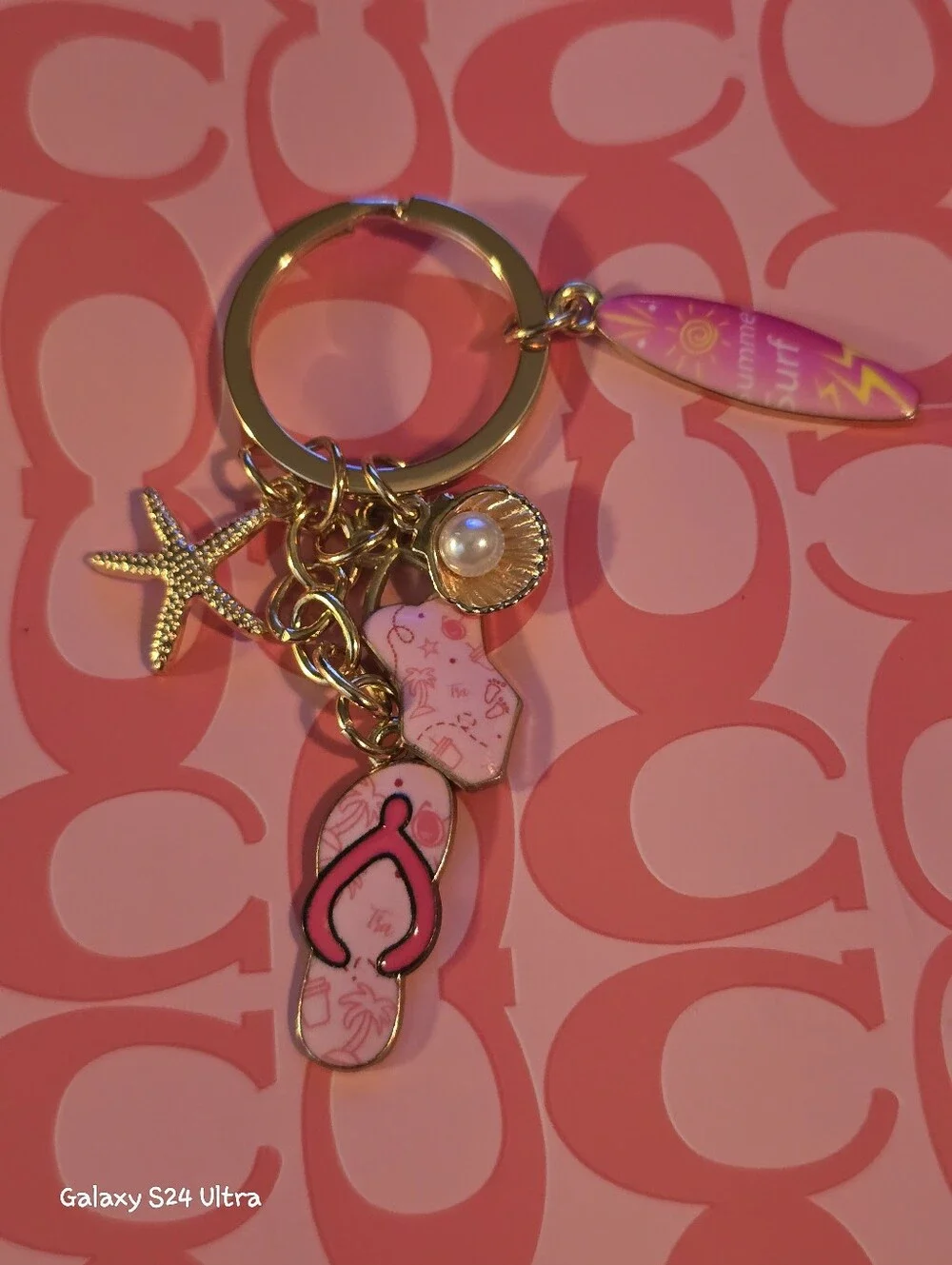 Beach Theme Bag Charm/ Keychain NEW